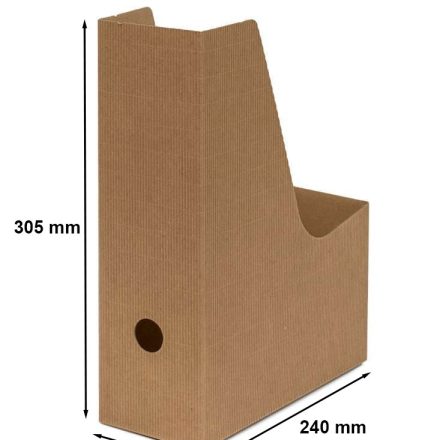 Organisateur de contenants cardés pour documents A4 carton brun 9 cm