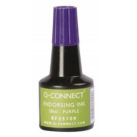 Estampille Q-Connect et encre de timbre 28 ml sans huile violette