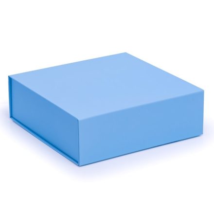 Boîte magnétique 250x250x80mm Présent ornemental en carton bleu