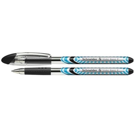 Stylo automatique Schneider Slider Basic F noir caoutchouté stylo de bureau