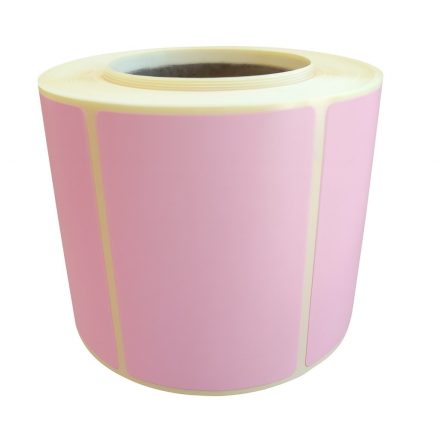 Étiquettes thermiques autocollantes 60x40 mm rose, rouleau 500 pcs