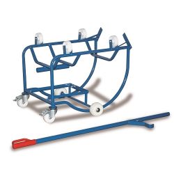 Chariot de transport pour barils 200 l Capacité de levage 250 kg ZU-3201