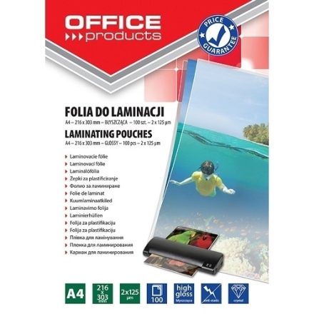 Film stratifié pour documents A4 gloss 2x80um 100 pcs