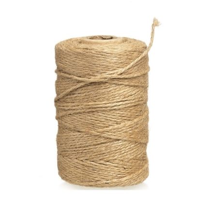 Cordon de jute 2 mm 250 g marron naturel pour emballage cadeau