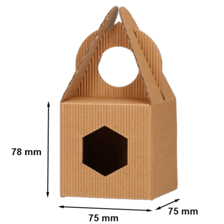 Carton de mode avec pot de miel 220g avec fenêtre 75x75x78mm