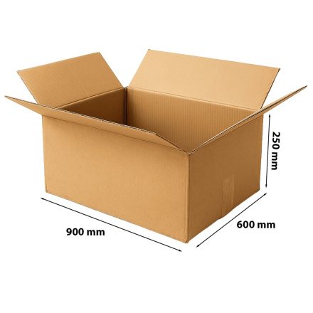 Boîte de rabat d'expédition 900x600x250 mm 5-coucher BC 650 g/m2