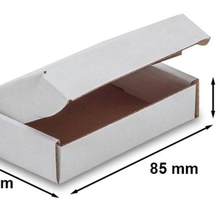 Boîte en carton F427 85x60x20 mm boîte blanche pour InPost XS