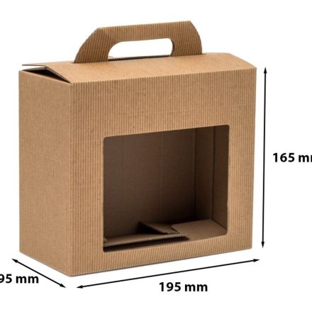 Boîte en carton sur 2 pots avec fenêtre de miel 0,9 195x95x165mm