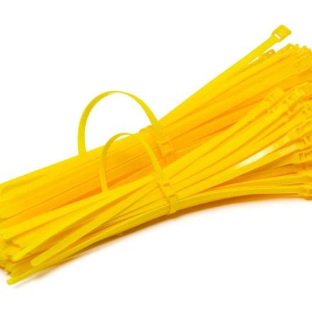 Poignée de câble à glissière plate 490 x 9,5 mm jaune 100 pcs