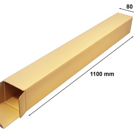 Boîte de tubes B0 1100x80x80 mm, tube en carton brun