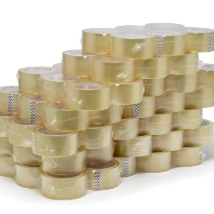 Bande d'emballage acrylique transparente discrètement déboîté 48 mm x 60 m 6 pcs