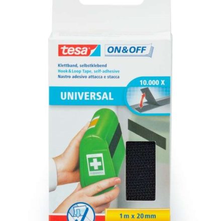 Turnip dans la bande TESA ON & OFF autocollant 1 m x 20 mm noir