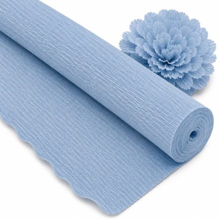 Crêpe italienne 180g Bleu brillant 50cm/250cm Gras Bible décorative