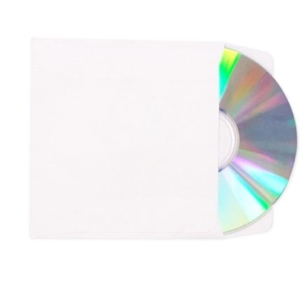 Boîtes CD/DVD papier blanc sans fenêtre 125 x 125 mm, 100 pcs