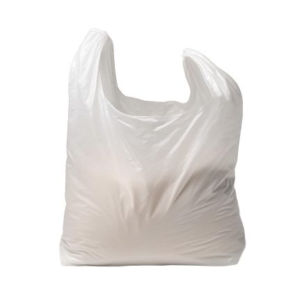 Publicité LDPE sac en papier blanc 27x48 cm, 100 articles pour faire du shopping