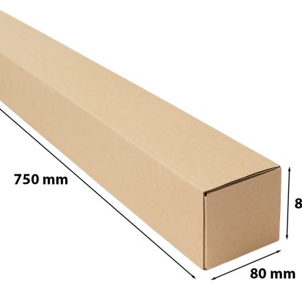 Boîte à crayons bruns B1 750x80x80mm boîte à mode