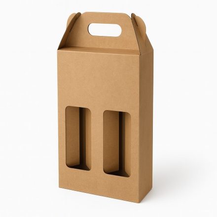 Carton 140x68x258 mm na 2 bière avec poignée - 20 pcs