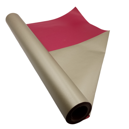 Papier d'emballage Kraft Bord or pour cadeaux 70 cm x 25 m 60 g/m2