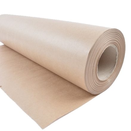 rouleau de papier d'emballage kraft côtelé brun, 60 cm, 5 kg, 80 g/m²