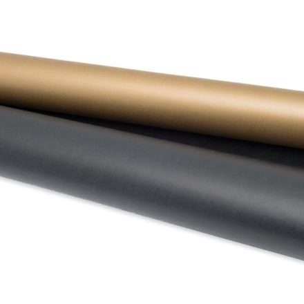 Papier d'emballage Kraft noir et or 70cm-25m 60g