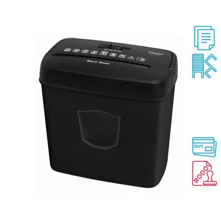 Déchiqueteuse de documents Verotech VS-1005CC 4x35 mm 5 cartes