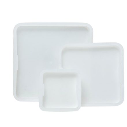 Denko à tube carré 70x70 mm, aveugle blanc LDPE