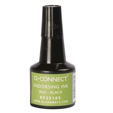 Encre d'estampage Q-CONNECT 28 ml - ensemble 2 art, matériel de bureau