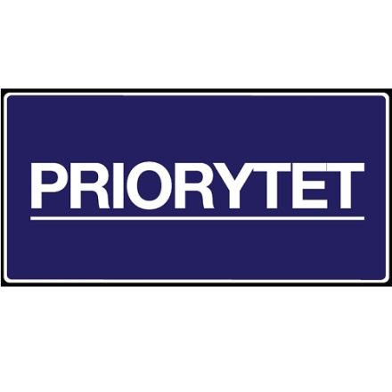 Stickers PRIORYTET étiquettes autocollantes sur les emballages 100x50 mm 100 pcs