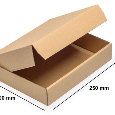 Boîte de coupure en carton brun 250x200x50mm Fefco 426