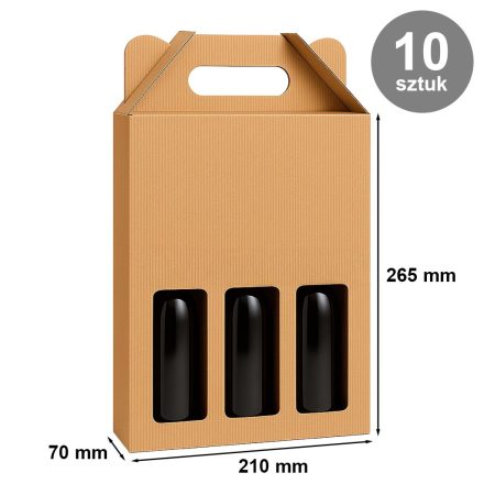 Boîtes en carton avec revêtement décoratif sur 3 bière 210x70x265mm 10 pcs