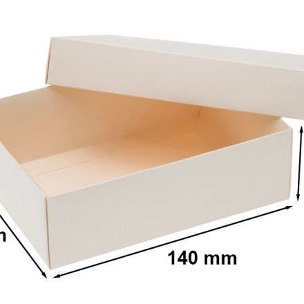 Boîte cadeau décorative en panneau A6 140x100x47 mm blanc S