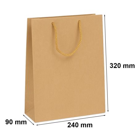 Sacs en papier pour cadeaux bruns 240x90x320 avec support de cordon