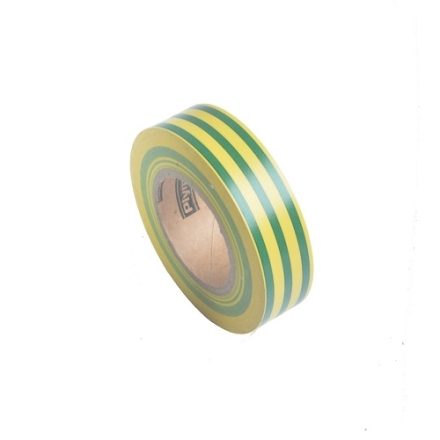 Bande isolante jaune-vert PCV pour câbles 19mm x 20m