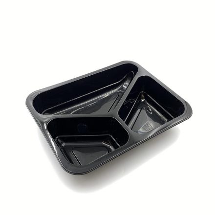 Récipient de soudage triangulaire PP noir pour la vaisselle 227x178x45 80 pc