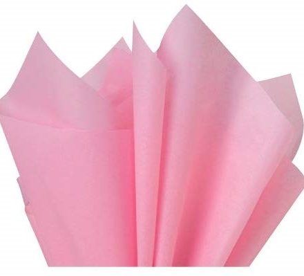 Papier lisse pour l'emballage cadeau 50x70 cm rose clair 100 Feuilles