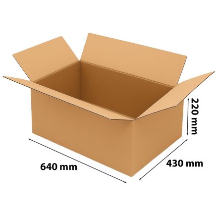 Carton 640x430x220 mm 3-Couche de bronze pour l'expédition