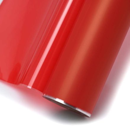 Feuille de cellophane ornementée en rouleau 100 cm x 25 mb rouge mat 30 um