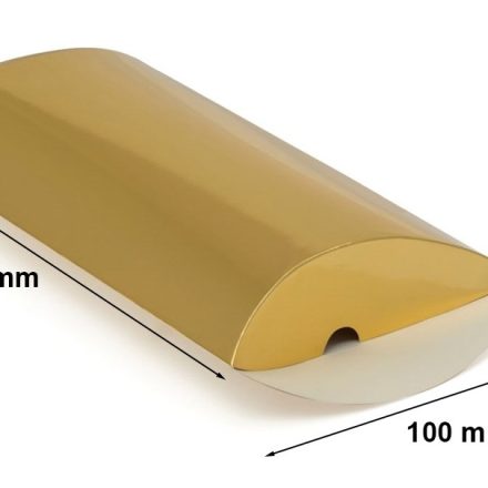 Boite d'oreiller feuilletée cadeau 135x100x30 mm or