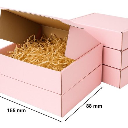 Boîte de coupure rose 155x88x43 mm, boîte de mode 20 pcs