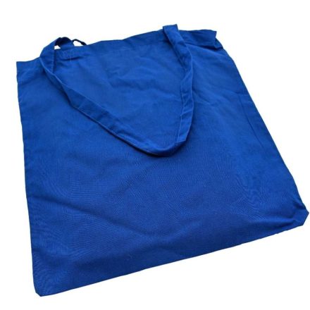 Sac en coton pour le shopping bleu foncé 38x42 cm, oreilles 35 cm