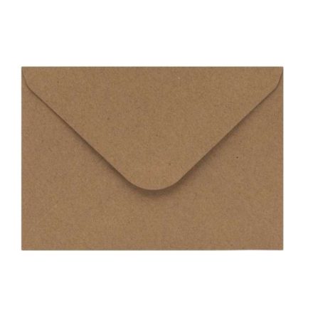 Enveloppes en papier décoratif C6 kraft marron, 120 gSm, 50 pcs