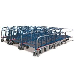 Boxe pour les paniers d'achat 1-ligne C+C sw-840.500 4000 x 910 x 800 mm