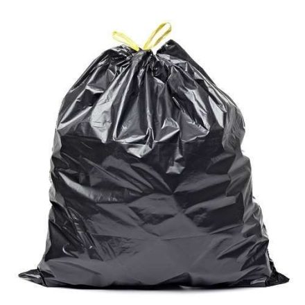 Sacs à ordures LDPE 60l noir avec ruban à fermer, 10 pcs