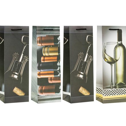 Sac en papier Lux pour vin et bouteilles 12x9x35 cm 12 pc TF-22004-BB