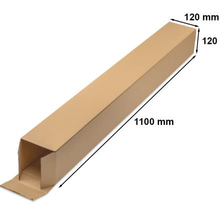 Boîte en carton B0 tube en carton 1100x120x120 mm marron