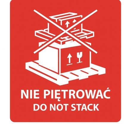Autocollants d'avertissement autocollants NIE FRONT 100x100 mm, 100 pcs