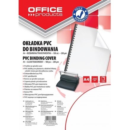 Revêtement transparent A4 en feuilles PVC 200um 100 pcs
