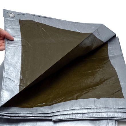 Couverture de protection PE 5x6 m argent 130 g/m2 étanche UV