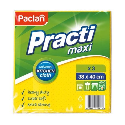 Practi Maxi lingettes 3 pcs 38x40 cm nettoyage multiusages jaune