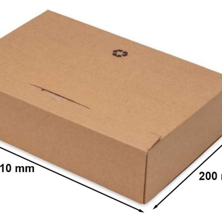 Fix Boîte en carton A4 avec feuille 310x200x65mm marron